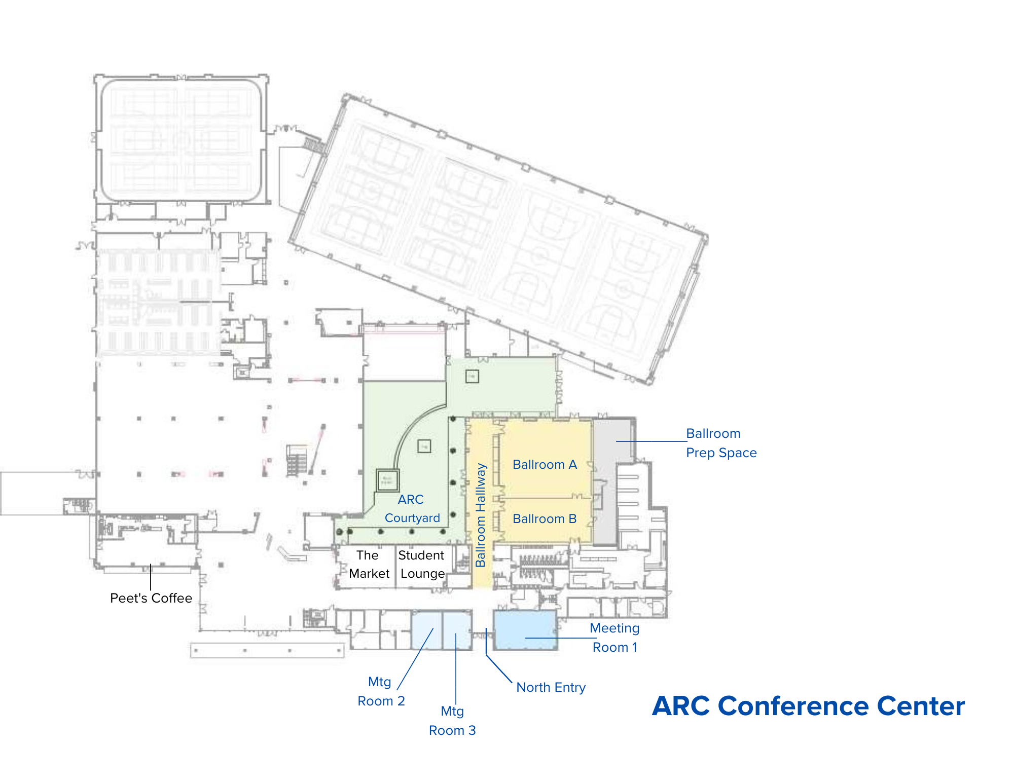 ARC Conference Center Event Capacities and Diagrams Operations and